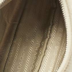 Pre Owned Prada Beige Re-Nylon and Saffiano Leather Re-Edition 2005 Shoulder Bag