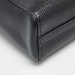 Pre Owned Prada Black Saffiano Lux Leather Magentic Closure Tote