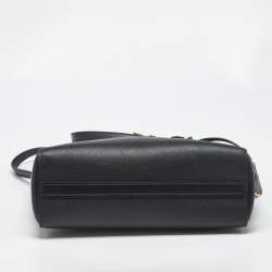 Pre Owned Prada Black Saffiano Lux Leather Magentic Closure Tote