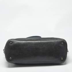 Pre Owned Prada Ombre Teal Leather Snap Tote