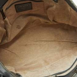 Pre Owned Prada Ombre Teal Leather Snap Tote