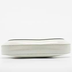 Pre Owned Prada White Brushed Leather Cleo Shoulder Bag