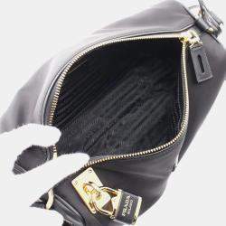 Pre Owned Prada Black Nylon Leather Shoulder Bag