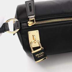Pre Owned Prada Black Nylon Leather Shoulder Bag
