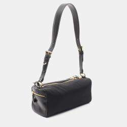 Pre Owned Prada Black Nylon Leather Shoulder Bag