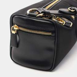 Pre Owned Prada Black Nylon Leather Shoulder Bag