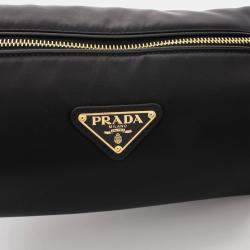 Pre Owned Prada Black Nylon Leather Shoulder Bag