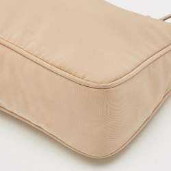 Pre Owned Prada Beige Nylon Re-Edition 2000 Shoulder Bag