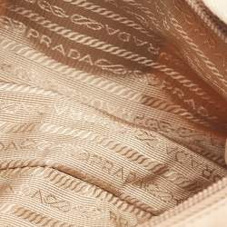 Pre Owned Prada Beige Nylon Re-Edition 2000 Shoulder Bag
