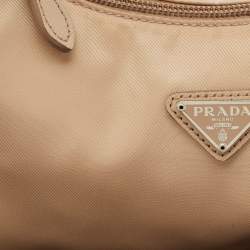 Pre Owned Prada Beige Nylon Re-Edition 2000 Shoulder Bag