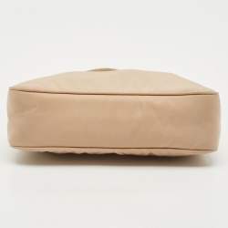 Pre Owned Prada Beige Nylon Re-Edition 2000 Shoulder Bag