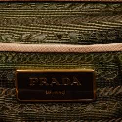 Pre Owned Prada Beige Saffiano Lux Leather Large Galleria Double Zip Tote