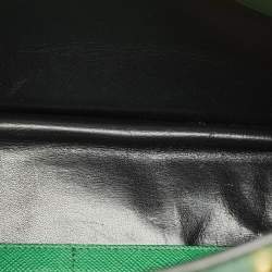 Pre Owned Prada Green Saffiano Leather Promenade Studded Satchel