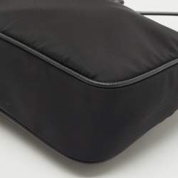 Pre Owned Prada Black Nylon and Saffiano Leather Re-Edition 2005 Shoulder Bag