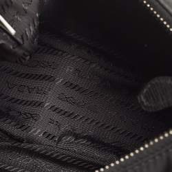Pre Owned Prada Black Nylon and Saffiano Leather Re-Edition 2005 Shoulder Bag