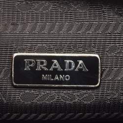 Pre Owned Prada Black Nylon and Saffiano Leather Re-Edition 2005 Shoulder Bag