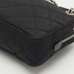 Pre Owned حقيبة برادا سلسلة قماش نايلون مبطن أسود بانولييرا