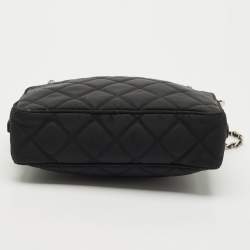 Pre Owned حقيبة برادا سلسلة قماش نايلون مبطن أسود بانولييرا