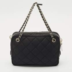 Pre Owned حقيبة برادا سلسلة قماش نايلون مبطن أسود بانولييرا