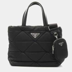 Pre Owned Prada Padded Black Re-Nylon Nylon Tote Bag