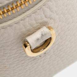 Pre Owned Prada White Mini Vitello Daino Vanity Bag