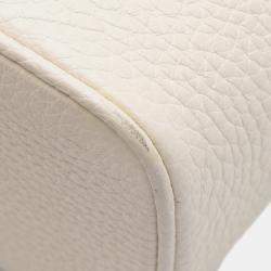 Pre Owned Prada White Mini Vitello Daino Vanity Bag