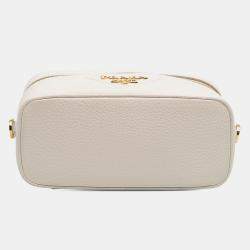 Pre Owned Prada White Mini Vitello Daino Vanity Bag