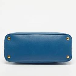 Pre Owned Prada Blue Saffiano Leather Medium Promenade Satchel