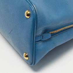 Pre Owned Prada Blue Saffiano Leather Medium Promenade Satchel