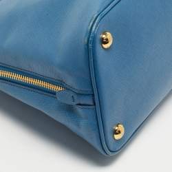 Pre Owned Prada Blue Saffiano Leather Medium Promenade Satchel