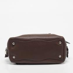 مملوكة مسبقًا Prada Cacao Vitello Daino Leather Bauletto Bag