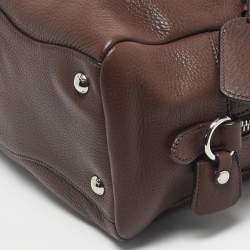 مملوكة مسبقًا Prada Cacao Vitello Daino Leather Bauletto Bag