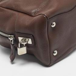 مملوكة مسبقًا Prada Cacao Vitello Daino Leather Bauletto Bag