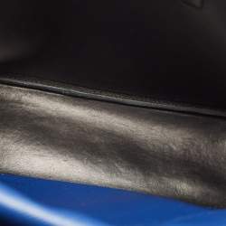 Pre Owned Prada Navy Blue Saffiano Cuir Leather Double Handle Tote