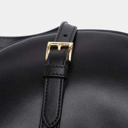 Pre Owned Prada Black Small Soft Calf Arque Satchel