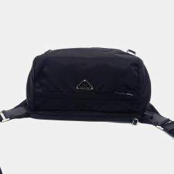 Pre Owned Prada Black Nylon Nylon Biker Bag