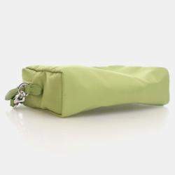 Pre Owned Prada Re-Nylon Small Green Nylon Pouch Bag