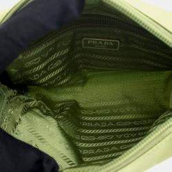 Pre Owned Prada Re-Nylon Small Green Nylon Pouch Bag