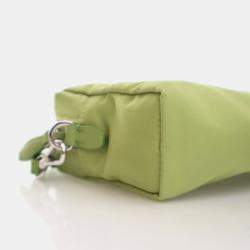 Pre Owned Prada Re-Nylon Small Green Nylon Pouch Bag