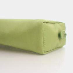 Pre Owned Prada Re-Nylon Small Green Nylon Pouch Bag