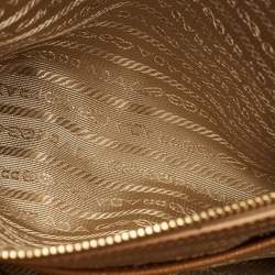 Pre Owned Prada Caramel Brown Saffiano Lux Leather Large Galleria Double Zip Tote
