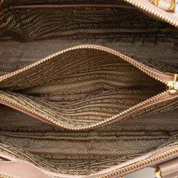 Pre Owned Prada Pink Medium Saffiano Lux Promenade Satchel