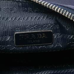 Pre Owned Prada Navy Blue Nylon and Saffiano Leather Re-Edition 2005 Shoulder Bag