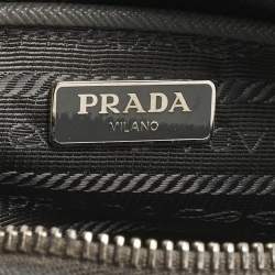 Pre Owned Prada Grey Saffiano Leather Mini Camera Crossbody Bag