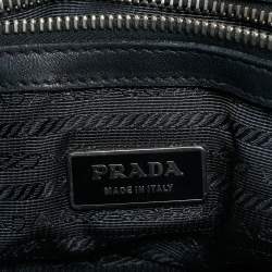 Pre Owned حقيبة يد برادا غوفري جلد أسود