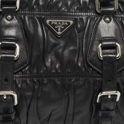 Pre Owned حقيبة يد برادا غوفري جلد أسود