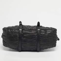 Pre Owned حقيبة يد برادا غوفري جلد أسود