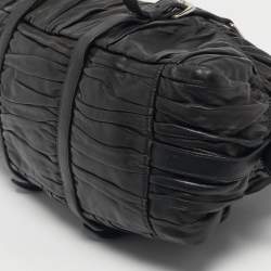 Pre Owned حقيبة يد برادا غوفري جلد أسود