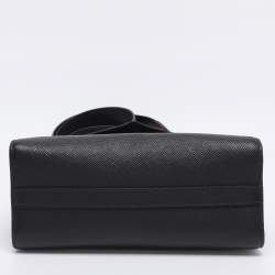 Pre Owned Prada Black Saffiano Cuir Leather Monochrome Shoulder Bag