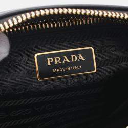 Pre Owned Prada Tessuto Black Nylon Leather Shoulder Bag